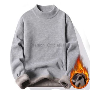 Herren -Pullover Fashion Herren Casual Slim Fit Basic Therteck Stricker Sweater Hochkragen Pullover Dublar Herbst Winter Tops D240429