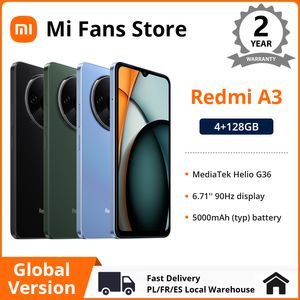 Versão global Xiaomi Redmi A3 MEDIATEK HELIO G36 Smartphone 5000mAh Bateria 90Hz 6,71 