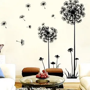 Wall Stickers Dandelion Flower Tree 2024 Living Room Bedroom Backdrop Home Decor Pegatinas De Pared Paredes