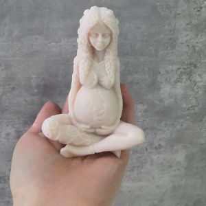 Velas figura histórica ocidental estátua Mãe da Terra Gaia Candle Silicone Molde