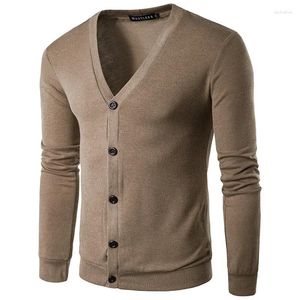 Men's Sweaters 2024 Autumn Youth Fashion Trend V-neck Cardigan Knitted Sweater