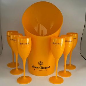 12オンスのシャンパンフルートゴブレットプラスチックオレンジウイスキーカップ新しいパーティーとピクニックアクリルの壊れないワインカップ0429