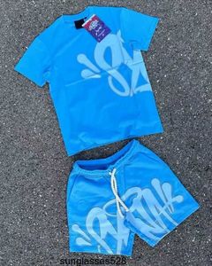 Designer herr tshirts set tee tryckt t -shirt kort y2k synaworld tees Sya world track kostym grafisk tshirt och shorts rzo9z