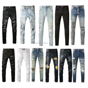 Designer Frauen gefaltete Männer lose weiße schwarze fashion street lässige hip hip hop schlank fit jeans hochwertige Jeans 29-40 kostenlos