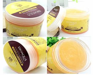 Bioaqua 24K Gold Shea Buttermassage Creme Peeling Erneuerungsmaske Baby Fuß Haut glatte Pflege Creme Peeling Fußmaske DHL 1476803