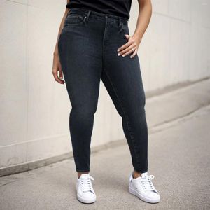 Frauenhose Plus -Size -Jeans für Frauen hohe Taille -Leggings dehnbar schlanker Denim -Skinny Jeggings Thermal Jogginghose Taille