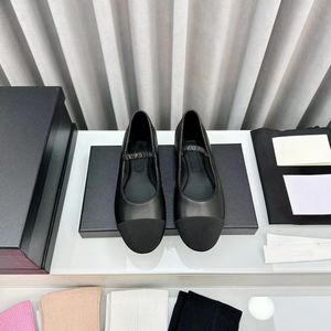 designerskie buty oryginalna skórzana marka Paris luksusowa marka czarna balet płaski pikowane oryginalne skórzane poślizg balerina okrągłe palce damskie buty buty designerskie buty