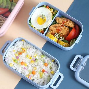 Bento Boxes Kitchen Home Microwave Lunch Box Wheat Straw Ceries Food Storage Container Barn Barnskolans kontor Portable Bento Box