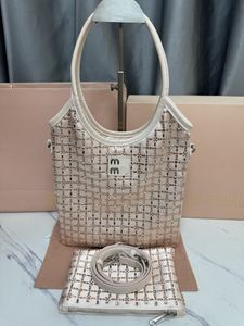 Diamond Hourglass Tote Tote Rhinestone Torby Kobiet Glisten Męskie sprzęgło Crossbody Pasek na ramię Oryginalna skórzana różowa torebka torebka torebka pochette