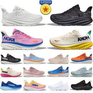 Gratis frakt Hokah Clifton Running Shoes Womens Platform Sneakers One Bondi Men Black White Beige Orange Shoes Harbour Mens Women Trainers Runnners Shoes Storlek 36-45