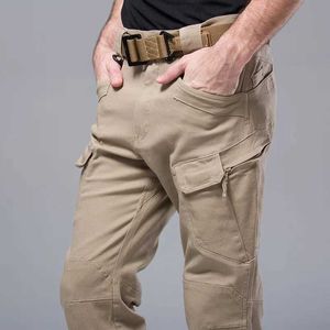 Men's Pants Outdoor cotton IX7 tactical pants attack pants military fan pants multi bag workwear pantsL2403