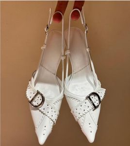 2024 مسامير جديدة الكعب الصنادل Rene Caovilla Cleo 85mm مصممين مصممين في الكاحل Women Women High Heeled Flower Flower Rhinestone Shoes 35-41