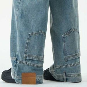 Jeans femminile anti-wearism Bagyy jeans a vita alta a vita alta alla moda i pantaloni retrò lavati in modo casual y2k nuovi pantaloni a lunghezza a gamba larga per donnel2403