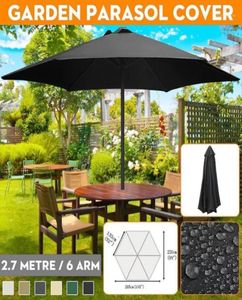 Shade 200x300cm 6 Arm Parasol Patio Sunshade Garden Umbrella Canopy Cover Waterproof Anti UV Outdoor Beach Awning Sun Shelter7346828