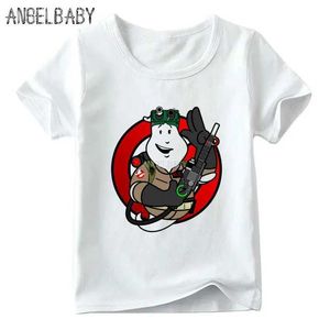 T-shirts Boys/Girls Old School Amello della vecchia scuola PUFT Cartoon Pattern Summer Top Top Ghost Ghost Funny T-shirtl2404