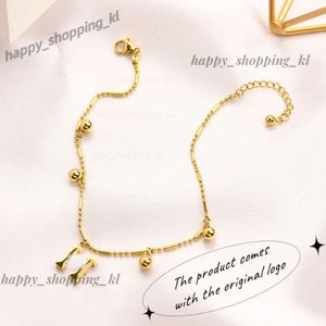 Brand Desinger Beads Pendant Anklets for Women Letter Chain Coin Summer Stainless Steel Chain Jewelry Fashion Flower Accessories Gift H Anklet 325