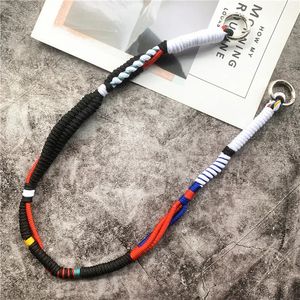 Handyzubehör diy farbenfrohe lanyard handgefertigte Träger für Taschen Schulterseilkabel zum Aufhängen des Mobiltelefons Charm Gurt 240428