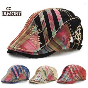 Ball Caps High Quality Baseball Cap Men Hat Spring Autumn Fashion Classic Retro Beret Women Stitching Plaid Forward Male Wholesale