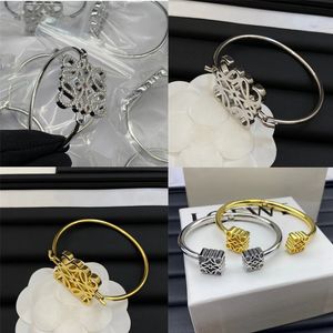 Роскошные серии Loewe Designer Geometry Bracelets для женщин Серьги Золотой обруч, игриваясь с бриллиантами браслет, ювелирные украшения подарок