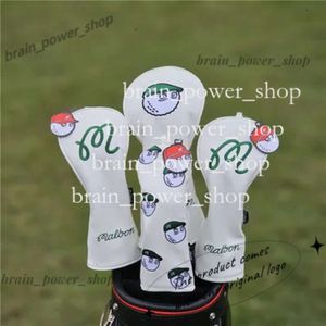 Malbon Golf Products 2 Colors Cap Fisherman Hat Golf Club #1 #3 #5 Wood Headcovers Driver Fairway Woods Cover Pu Leather Head Covers 224