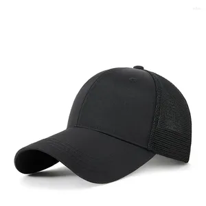 Ball Caps The Unisex Baseball Cap Outdoor Travel Sun Hat Solid Color Breathable Net Adjustable Casual Hats Sunscreen Plus Size