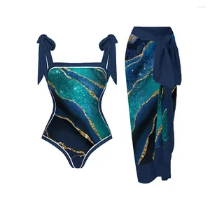 Women's Swimwear 2024 Fashion One Piece Swimsuit Women BowKnot Skirt Luxury Chiffon Brazilian Monokini Beach Dress Summer Cover Up