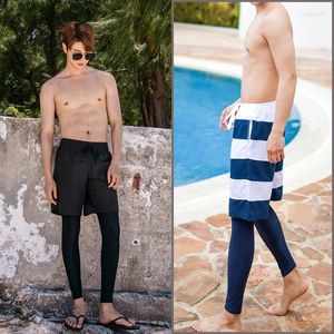 Swimwear's Swimwear's One Piece Men Swimming Pants Liner 2 in 1 Shorts a doppio strato di costume da bagno a secco veloce