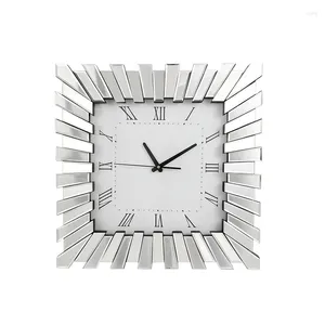 Orologi da parete American Creative Clock soggiorno Decorazione appesa Decorazione elettronica Specchio a mosaico in vetro semplice