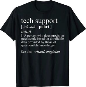 Herren T-Shirts Tech Support Definition Shirt lustige süße Computer Nerd Geschenk T-Shirt Cotton Herren Tops Shirt gedruckt T-Shirts verrückte Neuankömmlinge T240425