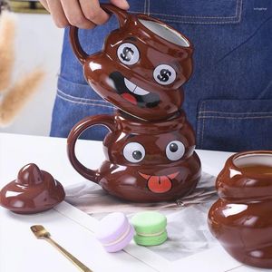 Muggar roliga poop ceramics mugg multifunktion vatten drickande kopp gåva till vänner familj