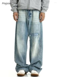 Jeans masculinos Mapping Men Homem Vintage High Street PREVALENTE DO GRUNGE AVANDENTE LAVADO DA MAIS DENIM DENIM DENIM SPRING AUTOMN MACH