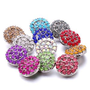 CLASPS HOOKS Nya snapsmycken Rhinestone Round 18mm Metal Button Fit DIY Button Armband Halsband Acc Drop Delivery Findin Dhgarden Dhgoa