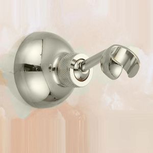 Set Solid Zinc Alloy Made Chrome Wall Mounted Hand Shower Holder Hook Pedestal Bracket In Wall Shower Accessories Bathroom Fitting