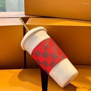 Tazze francese tazze di lusso di lusso per tè latte di paglia anti-cazzone isolante per auto da casa bere celebrità online.