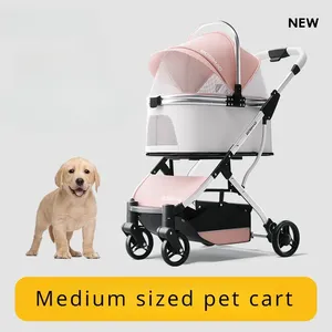 Peter Pet Stroller Aluminum Frame Foldable Faltable Faldable e fácil de limpar