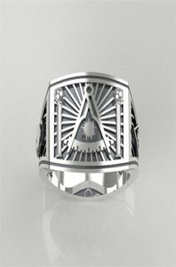 MEN039S MASONIC RING 316L Edelstahl Mauerwerksring Herren Punk Religiöse Schmuck Geschenke Größe 7 143960931