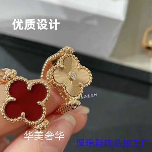 연인 독점 반지 변형이없는 새로운 레드 chalcedony 링 하이 18k 로즈 골드 일반