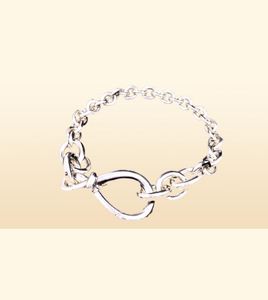 Ny chunky infinity knut kedja armband kvinnor flicka gåva smycken för pandroa 925 sterling silver handkedja armband med original4327955