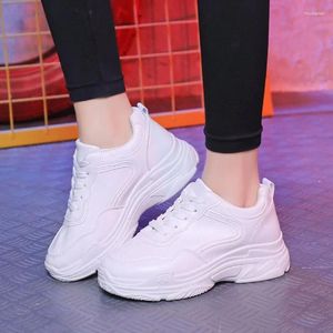 Casual Shoes Women White Sneakers 35-40 Modna Letni bieg Lady PCasual Lace Up Zapatillas Mujer Platform 1691