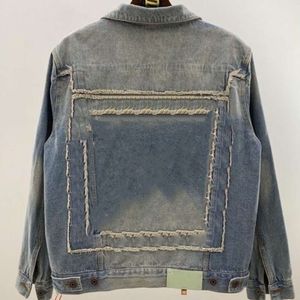 Designer Luxus Chaopai Klassische modische vielseitige, gelegentliche komfortable Frühlings-/Sommer -Patch -Pfeil -Pfeil -Denim -Männer und Frauen Chaopai -Jacke