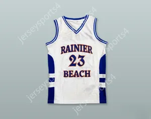Custom Nay Name Mens Youth/Kids Jamal Crawford 23 Rainier Beach High School Vikings White Basketball Trikot Top S-6xl