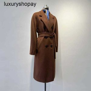 Top Maxmaras Cashmere Coat 101801 Womens Coats Winer Maxs Mad Me Iodized 10% Extended Wool Autumnwinter Woolen