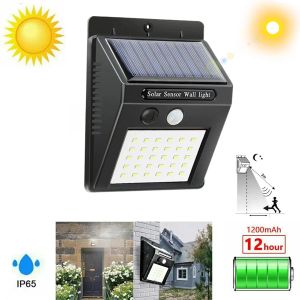 Decorações Venda quente Luz de parede solar LED com sensor de movimento Jardim ao ar livre quintal doméstico Decoração de parede impermeabilizada Lâmpadas solares Spotlights