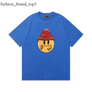 Designer Drawndrew Camiseta Sorrindo o rosto de algodão puro camiseta estampada de esportes soltos de manga curta masculina e feminina Draw Fashion Tirm camiseta 1768