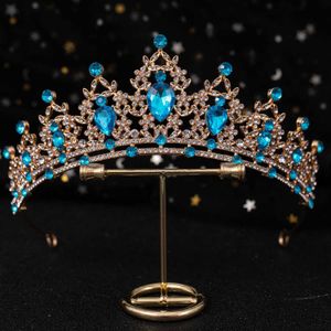 Tiaras vintage barocco rinestone corona di tiara femminile femminile festa regalo regalo di nozze sposa da sposa cristallo accessori per capelli corona