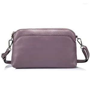 Bolsas de ombro Moda Mulheres Smão de Mensageiro Bolsa Coreana Chave de Caujão Genuíno Bolsas de Couro Genuínas