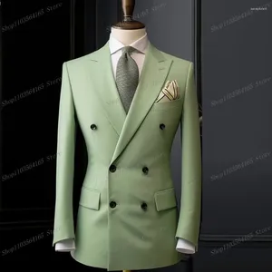 دعاوى الرجال للرجال Mint Men Blazer Business Office Office Coat Disual Form Prom Single Jacket Party Fashion Suit A31