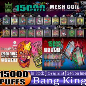 Bang box puff 12k vapers puff 12000 puffs puff 15k puff 15000 15000 puffs Disposable 15000 vapedisposable puff 23ml prefilled cartridges pod 650mah rechargerable