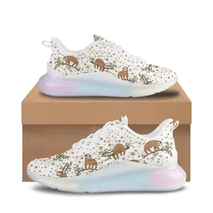 Gelegenheitsschuhe Tide süße Smart Design Plant Printing -Absorbing Air Mesh Cishion Marke Running Sneakers Leichte Frauen