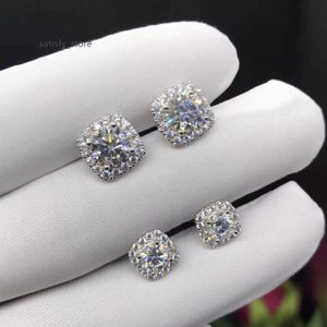 925 Sterling Silber Gra Moissanite Diamant New Fashion Fancy Stud Ohrringe für Frauen